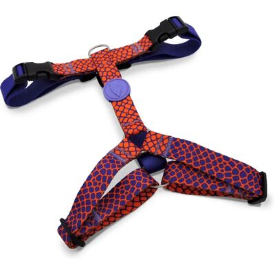 Morso Gerecycled Urban Lizard Rood H- tuig - Hondentuig Morso Gerecycled Urban Lizard Rood H- tuig - Hondentuig
