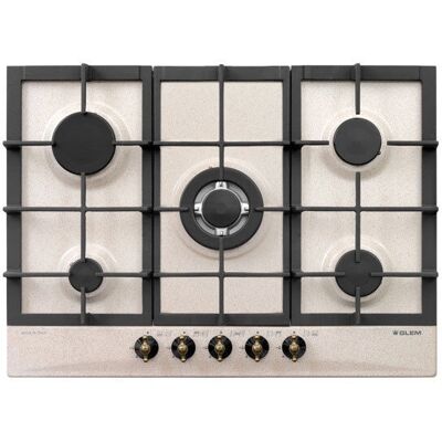 Glem Gas GT755HSA - Avena - Piano cottura Glem Gas GT755HSA - Avena - Piano cottura