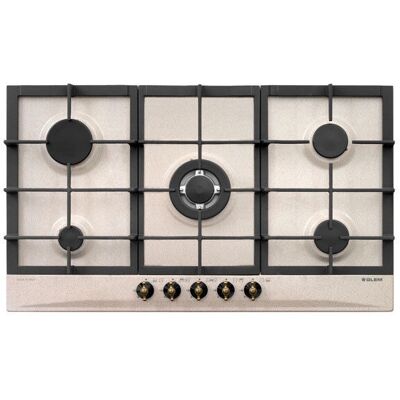 Glem Gas GT955HSA - Sabbia - Piano cottura a gas Glem Gas GT955HSA - Sabbia - Piano cottura a gas
