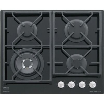 GLEM GAS GV64TXBK - Nero - Piano cottura GLEM GAS GV64TXBK - Nero - Piano cottura