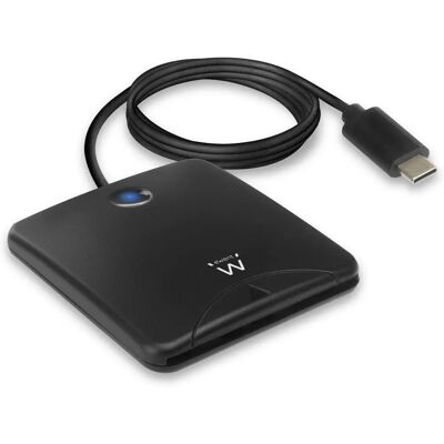Ewent EW1055 Okoskártya-olvasó - USB-C - Fekete Ewent EW1055 Okoskártya-olvasó - USB-C - Fekete