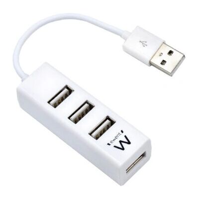 Ewent EW1122 USB Hub - 4 Ports, Weiß Ewent EW1122 USB Hub - 4 Ports, Weiß