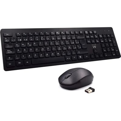 Ewent EW3258 - Teclado e rato sem fio - QWERTY português - Preto Ewent EW3258 - Teclado e rato sem fio - QWERTY português - Preto