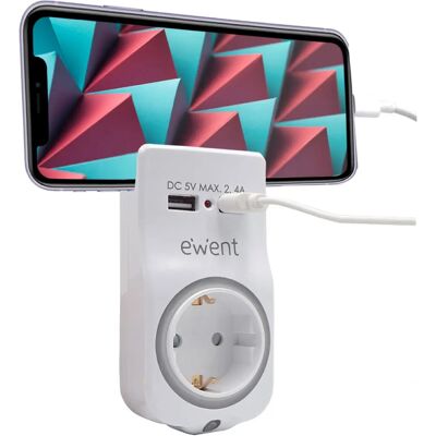 Cargador Universal Blanco Ewent EW1225 - 2 USB, 16A Cargador Universal Blanco Ewent EW1225 - 2 USB, 16A