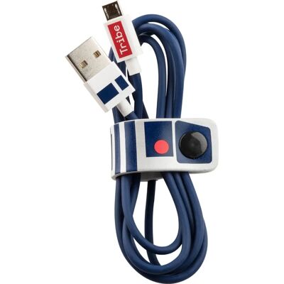 Cabo USB R2-D2 1,2m - Micro USB Azul/Branco Cabo USB R2-D2 1,2m - Micro USB Azul/Branco