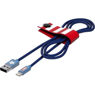 Cabo Lightning Tribe - 1,2 m - Azul, Vermelho, Branco Cabo Lightning Tribe - 1,2 m - Azul, Vermelho, Branco