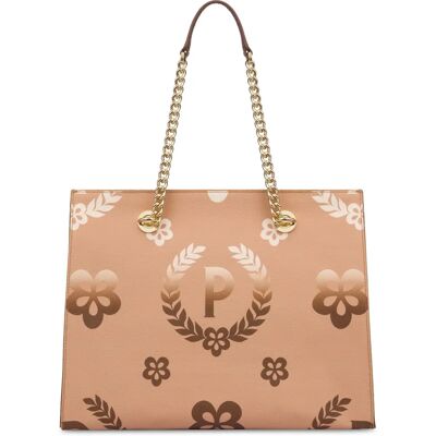 Borsa a spalla PVC Beige/Melone Pollini - Shopping Bag Borsa a spalla PVC Beige/Melone Pollini - Shopping Bag