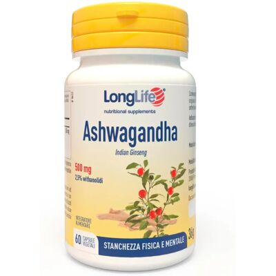 Longlife Ashwagandha - Supporto allo Stress e Stanchezza - 60 Capsule Vegetali Longlife Ashwagandha - Supporto allo Stress e Stanchezza - 60 Capsule Vegetali