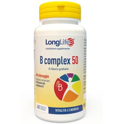 LONGLIFE B COMPLEX 50 T/R - Integratore di vitamine LONGLIFE B COMPLEX 50 T/R - Integratore di vitamine