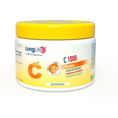 LongLife Polvere di Vitamina C - 250 g Integratore Vegetariano LongLife Polvere di Vitamina C - 250 g Integratore Vegetariano