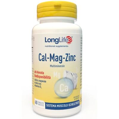 Longlife Cal Mag Zinc - Supporto Ossa e Muscoli - 60 Compresse Longlife Cal Mag Zinc - Supporto Ossa e Muscoli - 60 Compresse