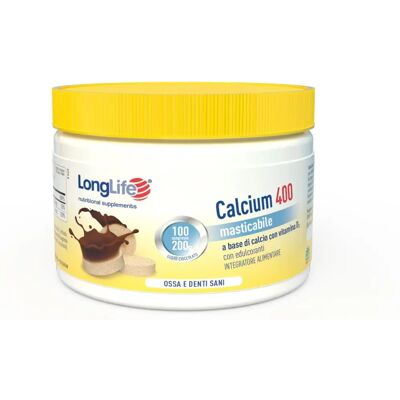 Longlife Calcio 400 Mg Cacao - Integratore per Ossa e Denti Longlife Calcio 400 Mg Cacao - Integratore per Ossa e Denti