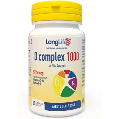 Longlife D Complex 1000 - Vitamina D3 K2 Vegano 60 capsule Longlife D Complex 1000 - Vitamina D3 K2 Vegano 60 capsule