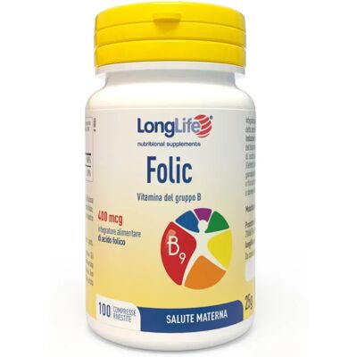 LongLife Folic 400mcg - Integratore alimentare LongLife Folic 400mcg - Integratore alimentare