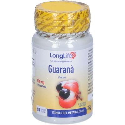 Longlife Guaranà 60 Capsule - Integratore Alimentare Longlife Guaranà 60 Capsule - Integratore Alimentare