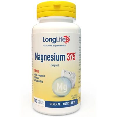 Longlife Magnesio 375 - Integratore di Magnesio - Supporta Energia e Funzione Muscolare Longlife Magnesio 375 - Integratore di Magnesio - Supporta Energia e Funzione Muscolare