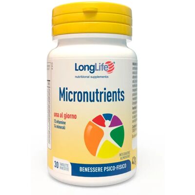 Longlife Micronutrients 30 Compresse - Integratore Multivitaminico Longlife Micronutrients 30 Compresse - Integratore Multivitaminico