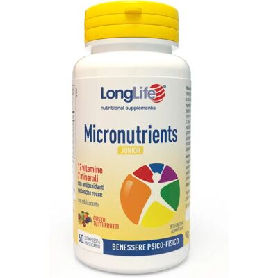 Longlife Micronutrients J - Integratore multivitaminico e multiminerale per bambini Longlife Micronutrients J - Integratore multivitaminico e multiminerale per bambini
