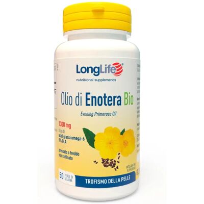 LONGLIFE Olio di Enotera Bio 1300 mg - Integratore LONGLIFE Olio di Enotera Bio 1300 mg - Integratore