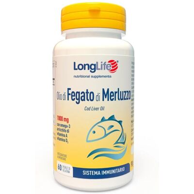 Olio di Fegato di Merluzzo Longlife 1000mg - Integratore Alimentare Olio di Fegato di Merluzzo Longlife 1000mg - Integratore Alimentare