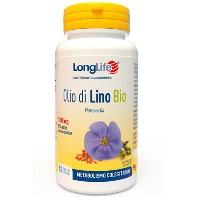 Olio di Lino Biologico LongLife 1300mg - Integratore Olio di Lino Biologico LongLife 1300mg - Integratore