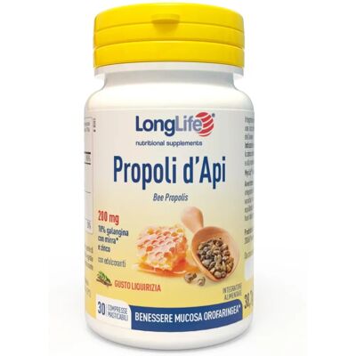 Longlife Propoli D'Api - Supporto Immunità - 30 Compresse Masticabili Longlife Propoli D'Api - Supporto Immunità - 30 Compresse Masticabili