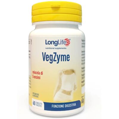Longlife VegZyme Integratore Enzimatico Digestivo - 60 Compresse Longlife VegZyme Integratore Enzimatico Digestivo - 60 Compresse