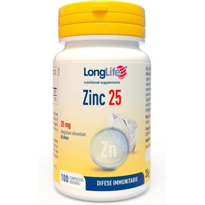 LONGLIFE Zinco 25mg - Integratore per immunità e pelle LONGLIFE Zinco 25mg - Integratore per immunità e pelle