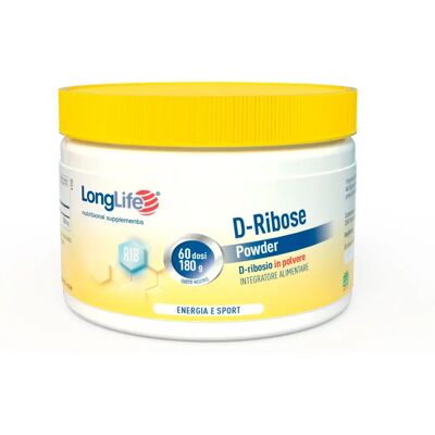 Polvere di D-Ribosio Longlife - Supporto Energetico Vegano 180g Polvere di D-Ribosio Longlife - Supporto Energetico Vegano 180g