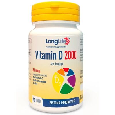 Longlife Vitamina D 2000 UI - Supporto immunitario Longlife Vitamina D 2000 UI - Supporto immunitario