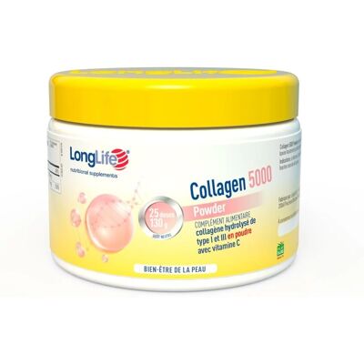 Polvere di Collagene LongLife 5000 - Collagene Idrolizzato Tipo I & III - Supporto alla Pelle Polvere di Collagene LongLife 5000 - Collagene Idrolizzato Tipo I & III - Supporto alla Pelle