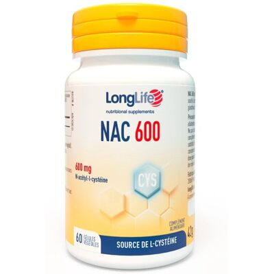 Longlife Srl Longlife Nac 600mg - Integratore di N-Acetil L-Cisteina Longlife Srl Longlife Nac 600mg - Integratore di N-Acetil L-Cisteina