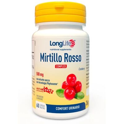 Longlife Mirtillo Rosso Complex - Supporta le vie urinarie - 60 Capsule Longlife Mirtillo Rosso Complex - Supporta le vie urinarie - 60 Capsule