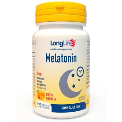 Longlife Melatonina 1mg Pastiglie Arancia - Integratore alimentare Longlife Melatonina 1mg Pastiglie Arancia - Integratore alimentare