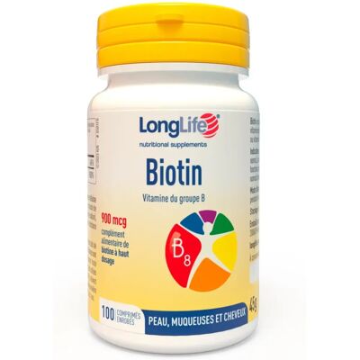 Longlife Biotine 900mcg - Complément alimentaire - Publicité Longlife Biotine 900mcg - Complément alimentaire - Publicité