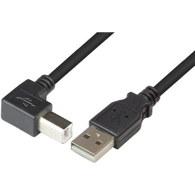 Techly ICOC U-AB-10-ANG USB-Kabel - Schwarz - USB 2.0 Typ A auf B 1m Techly ICOC U-AB-10-ANG USB-Kabel - Schwarz - USB 2.0 Typ A auf B 1m