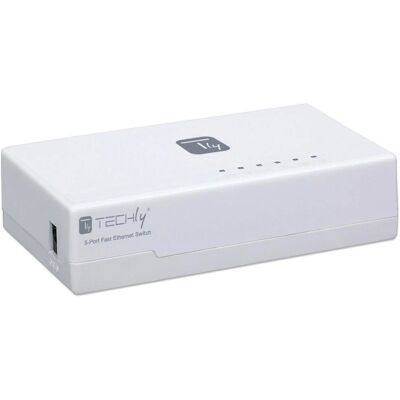 Switch di Rete Techly I-SWHUB-050TY - 5 Porte, Ethernet Veloce, Bianco Switch di Rete Techly I-SWHUB-050TY - 5 Porte, Ethernet Veloce, Bianco