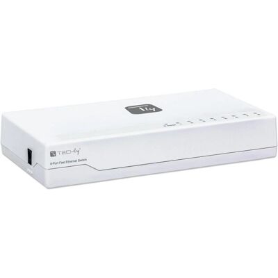 Techly I-SWHUB-080TY Switch di Rete - 8 Porte Fast Ethernet Bianco Techly I-SWHUB-080TY Switch di Rete - 8 Porte Fast Ethernet Bianco
