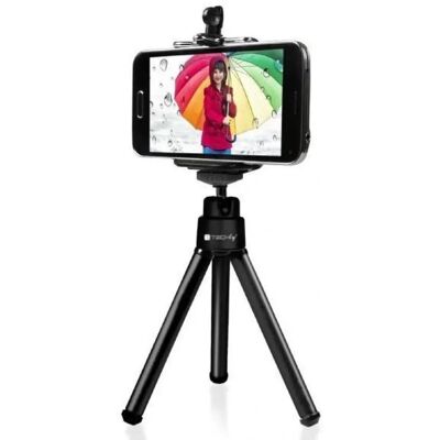 Techly Stativ - Verstellbarer Selfie-Ständer - Schwarz Techly Stativ - Verstellbarer Selfie-Ständer - Schwarz