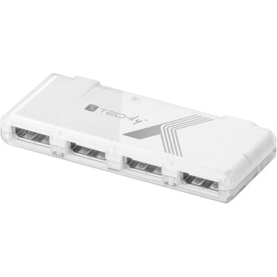 Techly IUSB2-HUB4-WHTY - Hub USB 4 Porte Bianco Techly IUSB2-HUB4-WHTY - Hub USB 4 Porte Bianco
