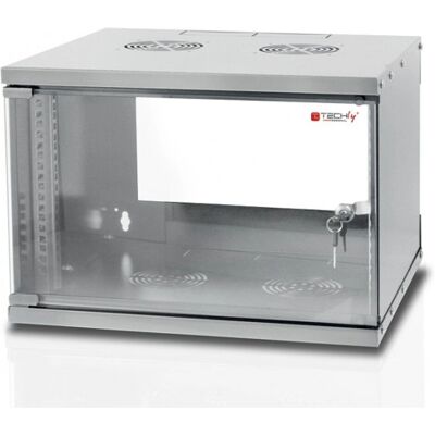 Techly Techly Wandmontage Rack 9U Schloss Grau Techly Techly Wandmontage Rack 9U Schloss Grau