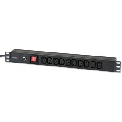 Pro Techlypro 023783 Listwa zasilająca - 10 gniazd, czarna, rack 19" Pro Techlypro 023783 Listwa zasilająca - 10 gniazd, czarna, rack 19"