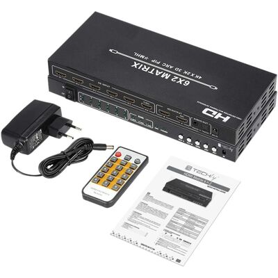 Techly IDATA HDMI-H62 Video-Splitter 2x HDMI - 4K UHD 3D Techly IDATA HDMI-H62 Video-Splitter 2x HDMI - 4K UHD 3D