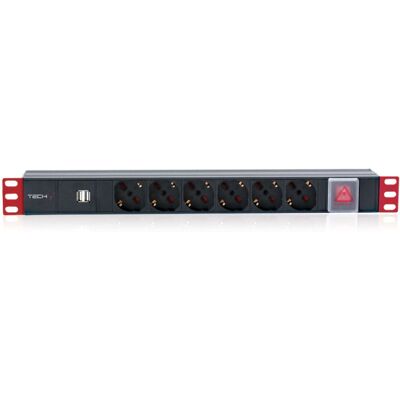 Multipresa Techly 6 posti Rack 19'' - Multipresa Multipresa Techly 6 posti Rack 19'' - Multipresa