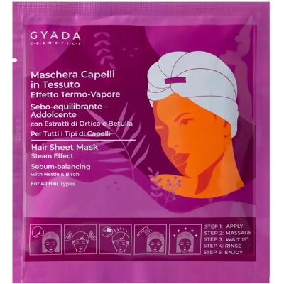 Gyada Cosmetics - Maska na włosy w tkaninie - Sebum-regulująca i Zmiękczająca - 60ml Gyada Cosmetics - Maska na włosy w tkaninie - Sebum-regulująca i Zmiękczająca - 60ml