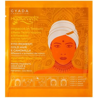 Masque en Tissu Hyalurvédique Gyada Cosmetics - Pour Cheveux Dorés - Type de Cheveux Masque en Tissu Hyalurvédique Gyada Cosmetics - Pour Cheveux Dorés - Type de Cheveux