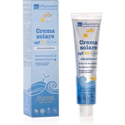 Crema Solare SPF50 La Saponaria Per Pelli Sensibili Crema Solare SPF50 La Saponaria Per Pelli Sensibili