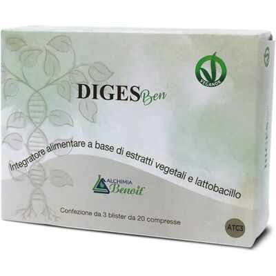 Alchimia Benoit Diges Ben - 60 Compresse Vegetali - Favorisce la digestione Alchimia Benoit Diges Ben - 60 Compresse Vegetali - Favorisce la digestione