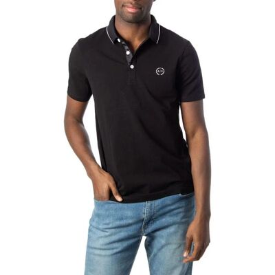 Armani Exchange Modelo 8NZF70Z8M9Z1200 Camiseta polo preta casual Armani Exchange Modelo 8NZF70Z8M9Z1200 Camiseta polo preta casual