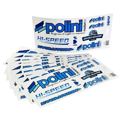 Polini Blue Line - Aufkleber Set 8 - 15,5cm Polini Blue Line - Aufkleber Set 8 - 15,5cm